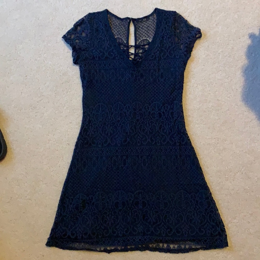 Hollister Navy Lace Dress